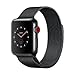 Produktbild Apple Watch Series 3, 38 mm, GPS + Cellular, Edelstahl Gehäuse, Space Grau mit Milanese-Armband, Schwarz, 2017