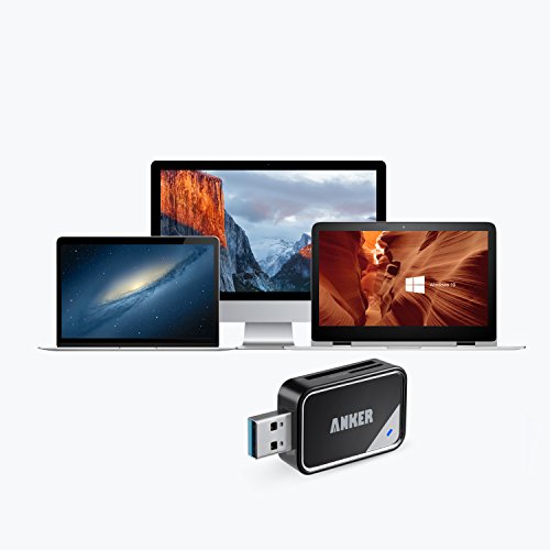Anker USB 3.0 SD/TF 2-Slot Kartenleser Card Reader Kartenlesegerät 8-in-1 für SDXC, SDHC, SD, MMC, RS-MMC, Micro SDXC, Micro SD, Micro SDHC Karte, unterstützt UHS-I Karten - 4