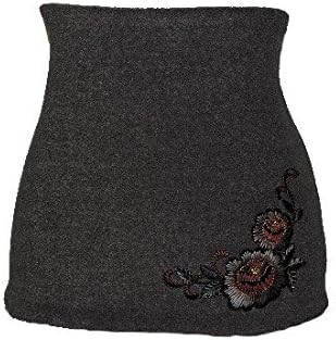 Nierenwärmer uni grau hellgrau - dunkelgrau Blume Blüte - Applikation Bauchwärmer / Fleece Frottee Nierengurt Leibwärmer Männer Frau Kinder Sport Baby Gr. Größe Gr. XXXL