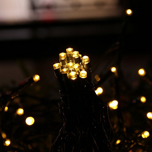 lederTEK, Solar Lichterkette LED Außen Warmweiß 22m 200LED 8 Modi Außenlichterkette Wasserdicht mit Lichtsensor Weihnachtsbeleuchtung Beleuchtung für Weihnachten - 4