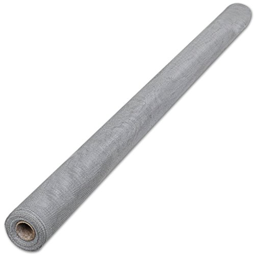 vidaXL Alu Gewebe Lichtschacht Draht Fliegengitter Gaze Mücken Gitter Silber 100×500 cm - 3