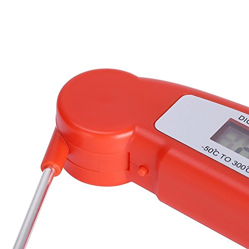 Digital Thermometer – TOOGOO(R) Digital Kueche Thermometer Temperaturmessgeraet Probe Tester mit LCD-Display Lebensmittel Essen und Trinken Getraenke Steak Grill Fleisch – Rot - 5