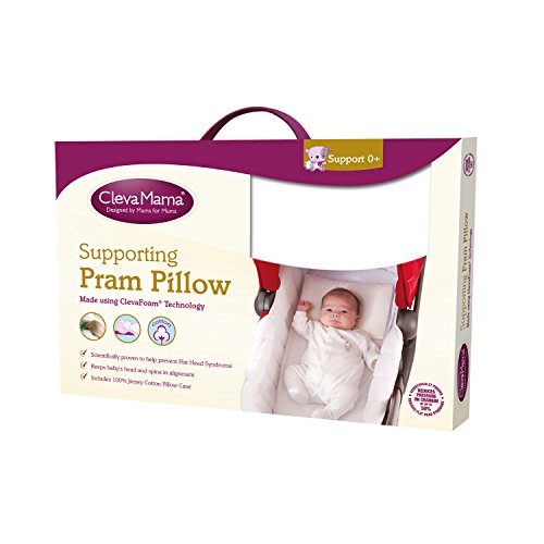 Clevamama Pram Pillow (Off-White)