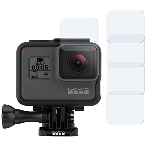 Preisvergleich Produktbild 5 x Schutzfolie Frontscheibe klar / wie unsichtbar für Gopro Hero 5 Black 3660-058