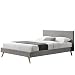 Produktbild ArtLife Polsterbett Toledo 140 × 200 cm hellgrau | Bettgestell mit Lattenrost, Kopfteil & Stoff | Einzelbett Jugendbett Bett