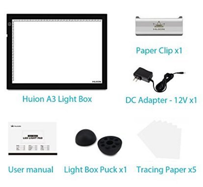 Huion 23,5 Zoll Licht Tracer Fotografie ArtCraft Light Box A3 mit Pucks und Pauspapier - 7