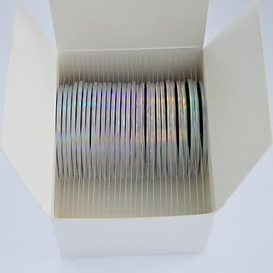 Rainbow Sparkling Foil Striping Tape Line Nail Laser Silver Glitter Foil Decoration