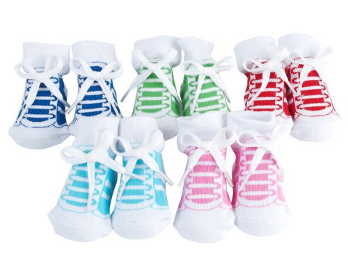 J.I.P Baby Socks Sneaker Print, New Born Size, Assorted