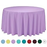 2. Tamaños para mesa redonda / cuadrada: manteles circulares de 274 cm de diámetro, aptos para mesas de pasteles, mesas decorativas, mesas plegables para banquetes, mesas de picnic y mesas de comedor