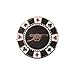 Arsenal FC Casino Chip Golf Ball Markierer mit Club Wappen (Einheitsgröße) (Schwarz/Weiß)