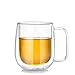 Produktbild Glasbecher, Hitzebeständige Becher, Hoher Borosilikatglas Doppelwandiger Glasbecher Wärmedämmung Blumenkasten Transparent Innovative hitzebeständige Kaffeetasse Explosionsgeschützte Glas-Haushalt und tägliche Anwendungen oder Büros