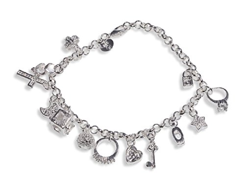 Preisvergleich Produktbild Andruscha Armkette Bettelarmband 925 Silber plattiert 10mm Länge 20cm (424a)