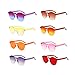 Produktbild WooCo Schlussverkauf! Randlose Retro Sonnenbrille für Damen und Herren, Brillen Brillen Brillen Klarglas Candy Farbe Brille (8 Brillen, One size)