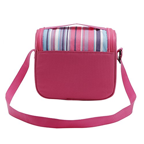 Yvonnelee 6L Kühltasche Thermotasche Isoliertasche Mittagessen Tasche für Arbeit Schule Picknick Radfahren Einkaufen Unterwegs Lebensmitteltransport für Damen Herren und Kinder Isoliert Klein – Pink - 2