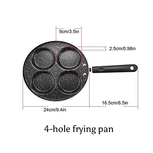 Lzpff Poêle à Frire, Casserole Oeufs Non bâton Casserole Steak crêpes poêle Omelette épaissie poêle à Frire Quatre Trous, Sept Trous avec des œufs durs Plaque Ham Machine Petit-déjeuner (Size : 1)