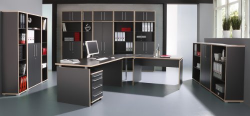 Germania 1691-58 Rollcontainer mit abschließbarer Schublade GW-Duo in der Farbe Anthrazit, 41 x 60 x 45 cm (BxHxT) - 5