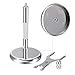 ACEVIVI Deluxe Chrome Razor and Brush Stands,Silver