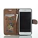 iPhone 7 Plus Case,iPhone 7 Plus Wallet Case,Leeook Retro Elegant Pretty Creative Borwn Embossing Love Heart Butterfly Flower Flip PU Leather Fold Wallet Pouch Case with Strap Stand Credit Card ID Cash Holders Book Style Stand Function Magnetic Closure Case Cover for Apple iPhone 7 Plus (5.5 Inch) + 1x Black Stylus
