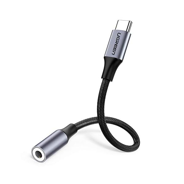 UGREEN USB C 3.5mm Adapter USB C Aux Adapter USB C auf Klinke für Huawei P30 Pro/P20/P20 Pro/Mate 20 Pro/Mate 10 Pro/Mediapad M5, OnePlus 7/6T, Audio Adapter Typ C für Xiaomi Mi9/8, Moto Z, Aluminum