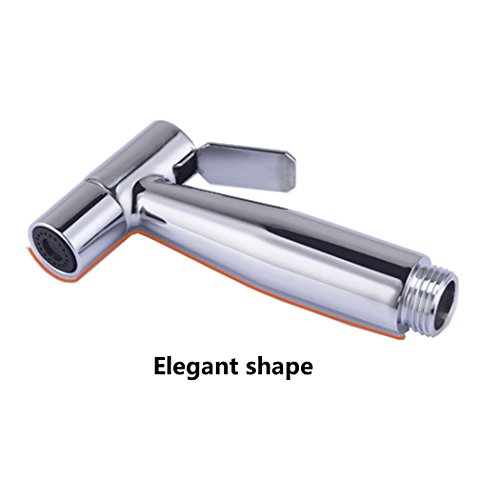 PHOEWON Toilette Bad Bidet Set SUS304 Rostfrei Edelstahl Duschkopf / Bidet Handbrause mit 1.5M Lange Bidet Schlauch und Klammer Halter, Shattaf Bidet Douche Spray Set – Helles Silber - 6