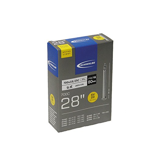 Schwalbe Fahrradschlauch SV20 Extra Light 18/25-622/630 EK 80 mm, 10426383