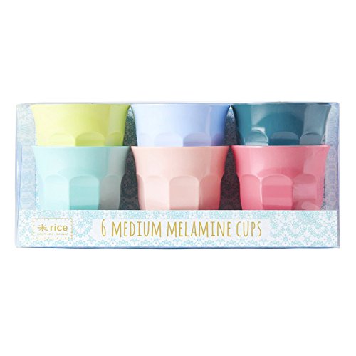 Preisvergleich Produktbild RICE Medium Melamin Becher bunt 6er Set