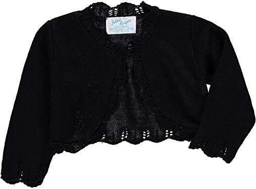 Julius Berger Baby Girls Black Scalloped Edge Mid Torso Classic Bolero 24M