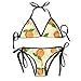 Produktbild Women Swimwear Peach Sexy Sexy Bikini Sets 2 Piece Bathing Swimsuits Tie Back Bikinis