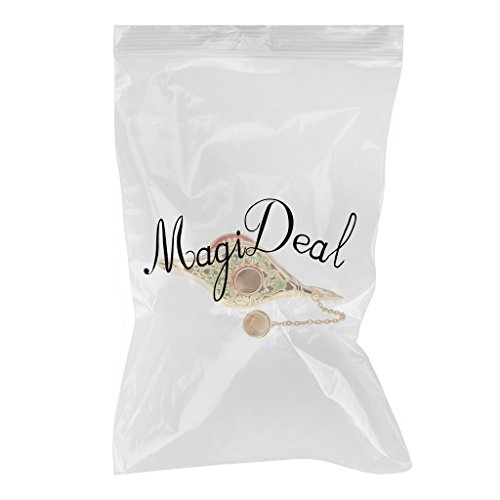 MagiDeal Wunderlampe aus der Aladdin Legende, Öllampe Sammlerstück, Gold & Mehrfabig - 2