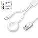Produktbild Kompatibel für Apple Watch und iPhone Ladekabel 2 in 1, 1.5 Meter USB Tragbare Magnetische Ladestation für iWatch Serie 1 2 3 4 und iPhone XR/X MAX/XS / 7, Weiß