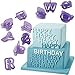 Produktbild Honearn Kuchen Ausstecher Buchstabe 40 Stk, Fondant Alphabet Zuckerguss Ausschnitt Set zum Dekorieren.