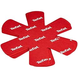 Tefal K2203004 Set de 4 intercalaires Protecteurs de Poêle Rouge ustensile de cuisine