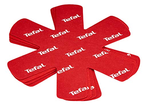 Tefal K2203004 Set de 4 intercalaires Protecteurs de Poêle Rouge ustensile de cuisine