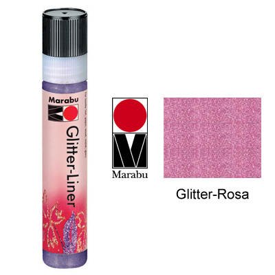 Marabu Glitzerfarbe "Glitter-Liner", glitter-rosa, 25 ml VE=1