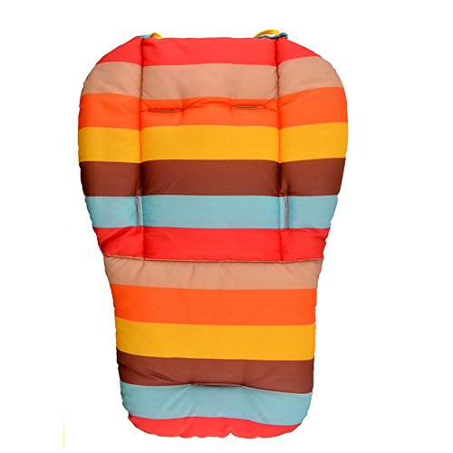 New Soft Baby Stroller Cushion Rainbow Liner Car Seat Double Side Baby Support