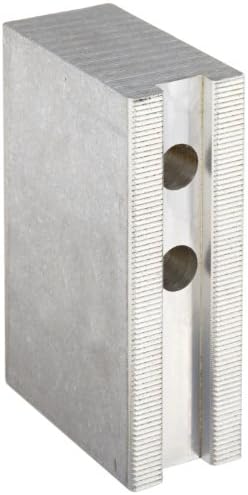 Abbott Workholding Aluminum 6061-T6 Style P 1.5mm x 60 Degree Square Nosed Serrated Chuck Jaw, 6-1/2" Length, 2-1/2" Width, 3" Height, 1" Slot, (Set of 3)