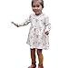 Produktbild Mädchen kleider Xinan Fox Cartoon Print Princess Stripe Dress Kleidung Outfits (120, Beige)