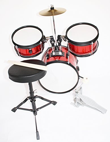 Cherrystone 0754235504726 completa batería para niños junior tambor rojo/metálicos