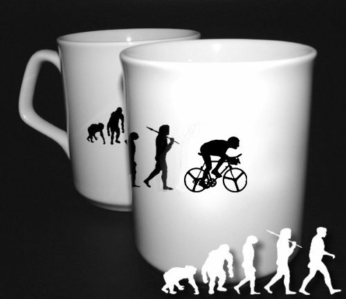 Preisvergleich Produktbild Radfahrer Radfahren Fahrrad Evolution BÜROTASSE BUEROTASSE TASSE KAFFETASSE MUG