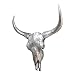 Produktbild dasmöbelwerk XXL Deko Stier Kopf Bullen Schädel Geweih Hörner Garten Bullenschädel Stierkopf 65 cm antik Silber