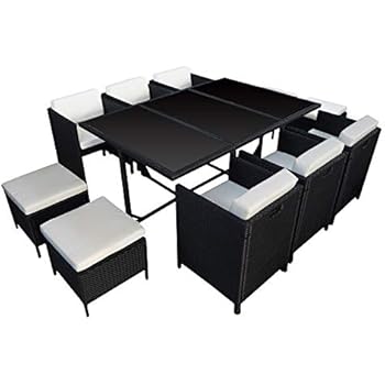 Tectake Ensemble Salon De Jardin En Resine Tressee Poly Rotin