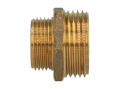 Messing Doppelnippel Reduziert 1″ x 3/4″ - 2