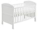 Babymore Aston Drop Side Cot Bed (White) with Foam Mattress