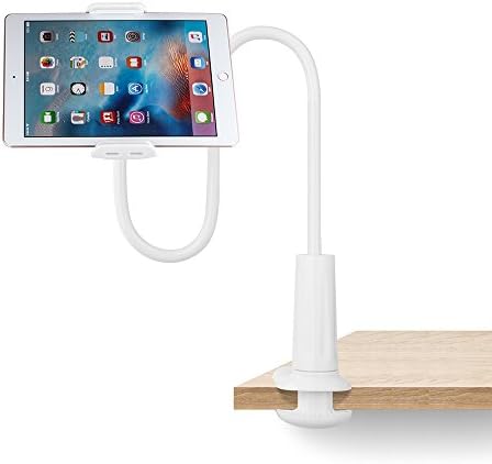 Wiikee 80cm Gooseneck Cell Phone Holder,Flexible Long Arms Cell Phone Clip Holder Stand,360 Degree Full-Angle Universal Lazy Bracket for IPhone,Galaxy, HTC and Other Smartphones (Tablet Stand|White)