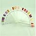 Winrembrandt 50 Pieces of Fan-shaped Transparent Nail Polish Color Swatches