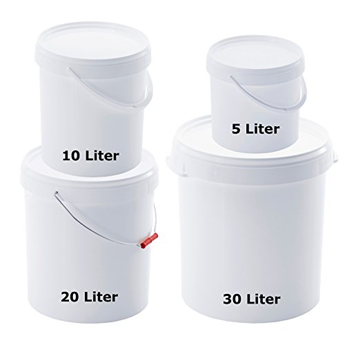 5 Liter Kunststoffeimer Plastikeimer Eimer mit Deckel und Henkel - 2
