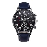Uhren Herren Armbanduhr aus Quarz Armbanduhr im Retro Design Lederarmband Klassisch Uhr für Das Festivalgeschenk,ABsoar