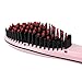 Hair Straightener Straightening Brush from AsaVea electric Compact Faster Heating Detangling Ceramic Styling Tool Easy to Use and Carry Hairstyling Done Anywhere,Saves Money and Time,Will Not Burn or Scald,Rotating Anti-Kink Cord,High End LCD Temperature Display,Professional Grade Anti-Static Ceramic Heating Plates with a Complimentary Travel Bag,Always Have Great Hair No Matter Where You Go! (Pink)