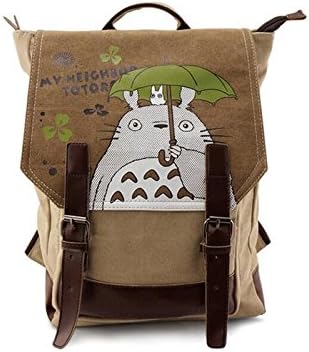 Studio Ghibli My Neighbor Totoro Canvas Backpack School Shoulder Bag Rucksack.