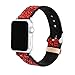Produktbild Mumuj Mode Glänzend Ersatz Leder Armband Armband, Robust Mode Armband Jewelry Weichheit Metallarmband mit Schmuck Ersatzband für Apple iwatch 4 44mm (Rot)